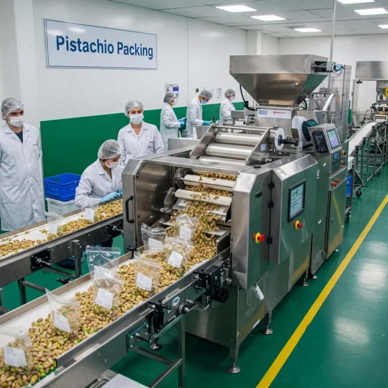 نکات طلایی خرید و انتخاب دستگاه بسته‌ بندی پسته شامل تفاوت های کلیدی بین دستگاه های بسته بندی پسته توزین دار و تک نفره و ساشه ای ساخت البرز ماشین کرج.