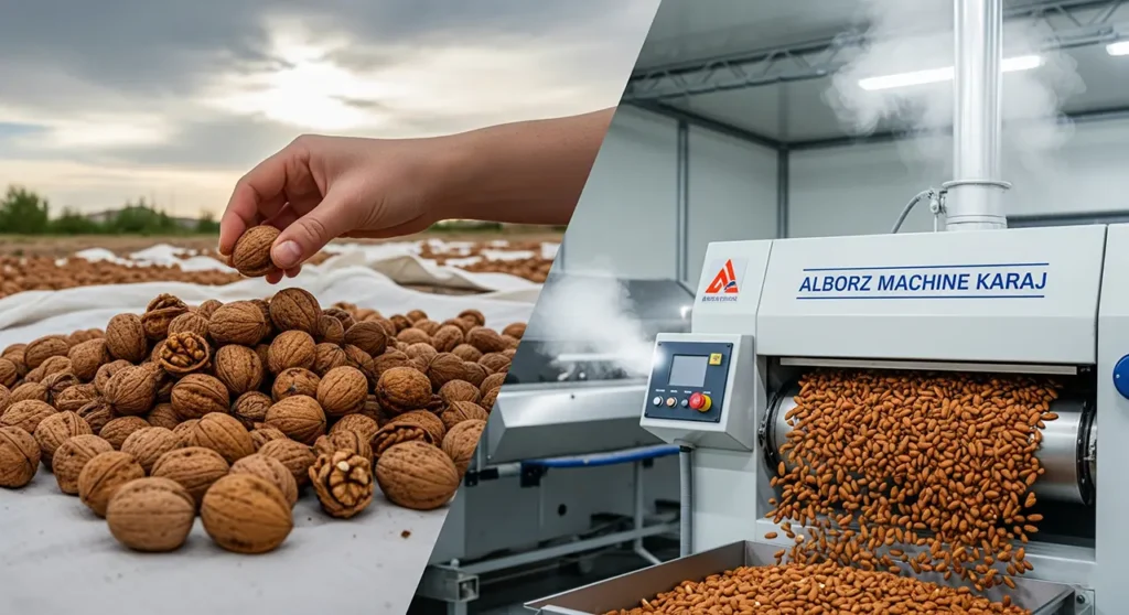 چگونه نم آجیل را بگیریم؟ راهنمای جامع از روش‌های خانگی تا خط تولید صنعتی 4