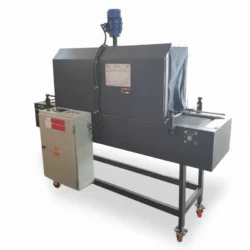 دستگاه تونل شیرینگ به شما این امکان را می دهد تا به سادگی انواع قوطی ها و یا ظروف شیشه ای را لیبل زنی کنید و با سرعت بالایی شیرینگ کنید