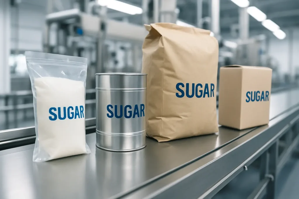 مقایسه کامل انواع روش‌های بسته بندی شکر: سلفونی، قوطی، کیسه‌ای و کارتنی 8