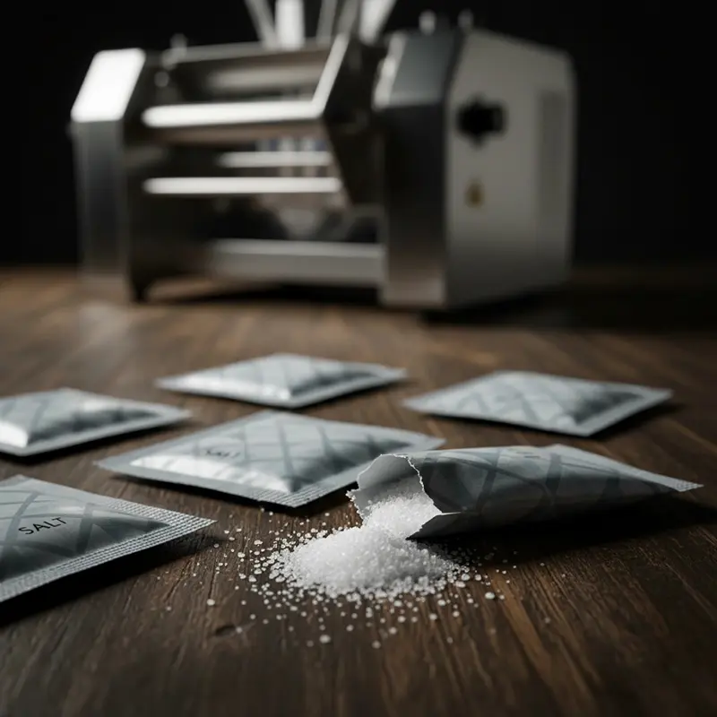 دستگاه بسته بندی نمک رستورانی | خرید و قیمت دستگاه ساشه نمک تک نفره 4