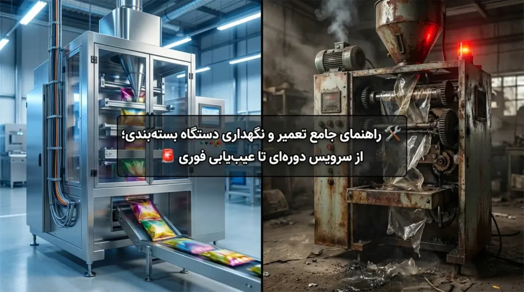 🛠️ راهنمای جامع تعمیر و نگهداری دستگاه بسته بندی؛ از سرویس دوره‌ای تا عیب‌یابی فوری 🚨 4