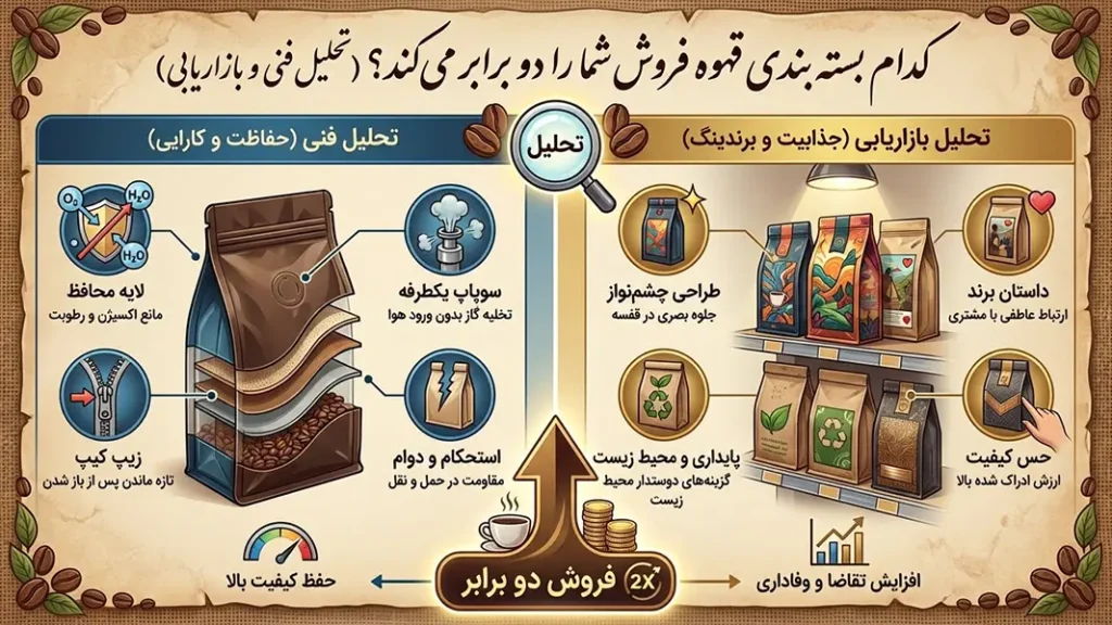 کدام پاکت قهوه فروش شما را دو برابر می‌کند؟ (تحلیل فنی و بازاریابی) 5